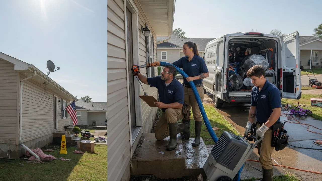 Ceiling Water Damage Restoration in New Athens, IL near me